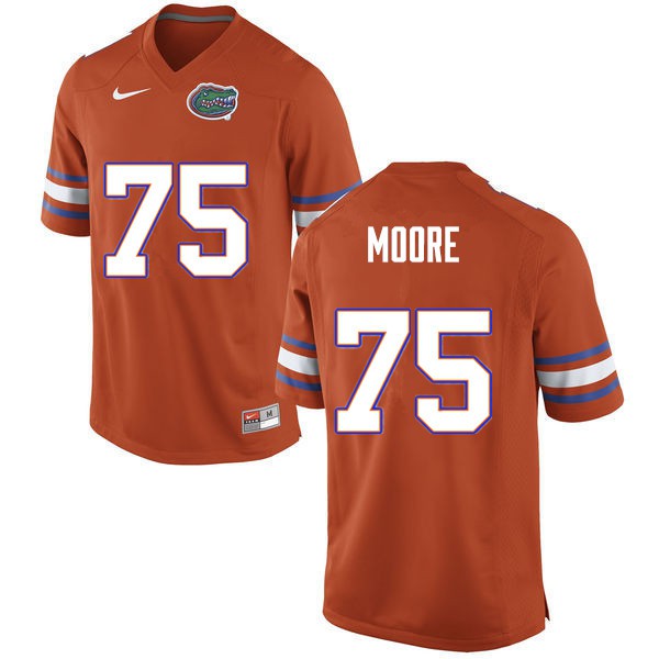 Men #75 T.J. Moore Florida Gators College Football Jerseys Orange